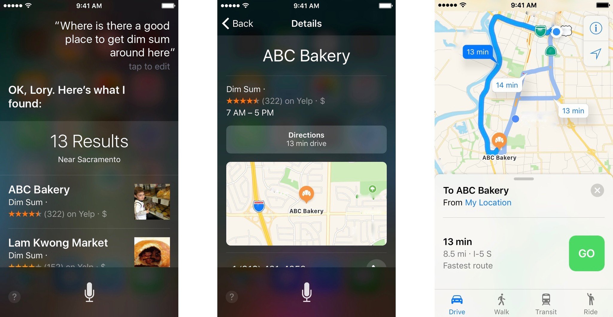 Ask Siri to search for locations