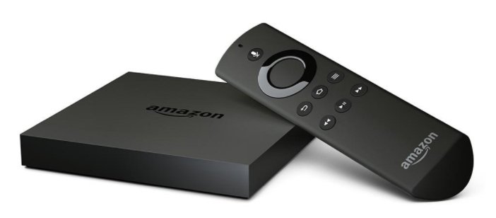 An Amazon Fire TV device on a white background