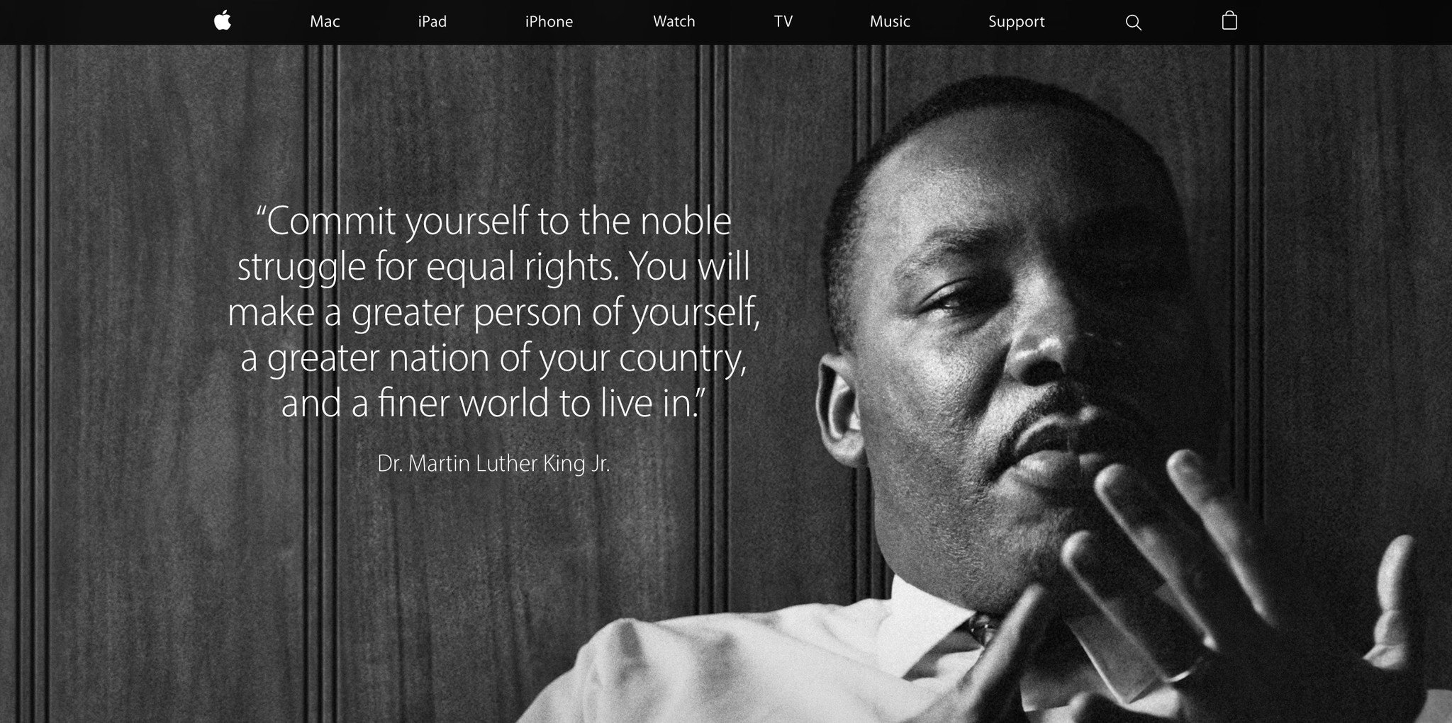 Apple recalls the lessons of Martin Luther King Jr.