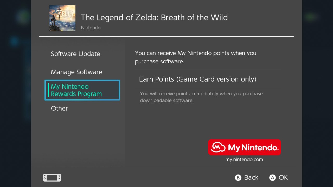 Select My Nintendo Rewards Program