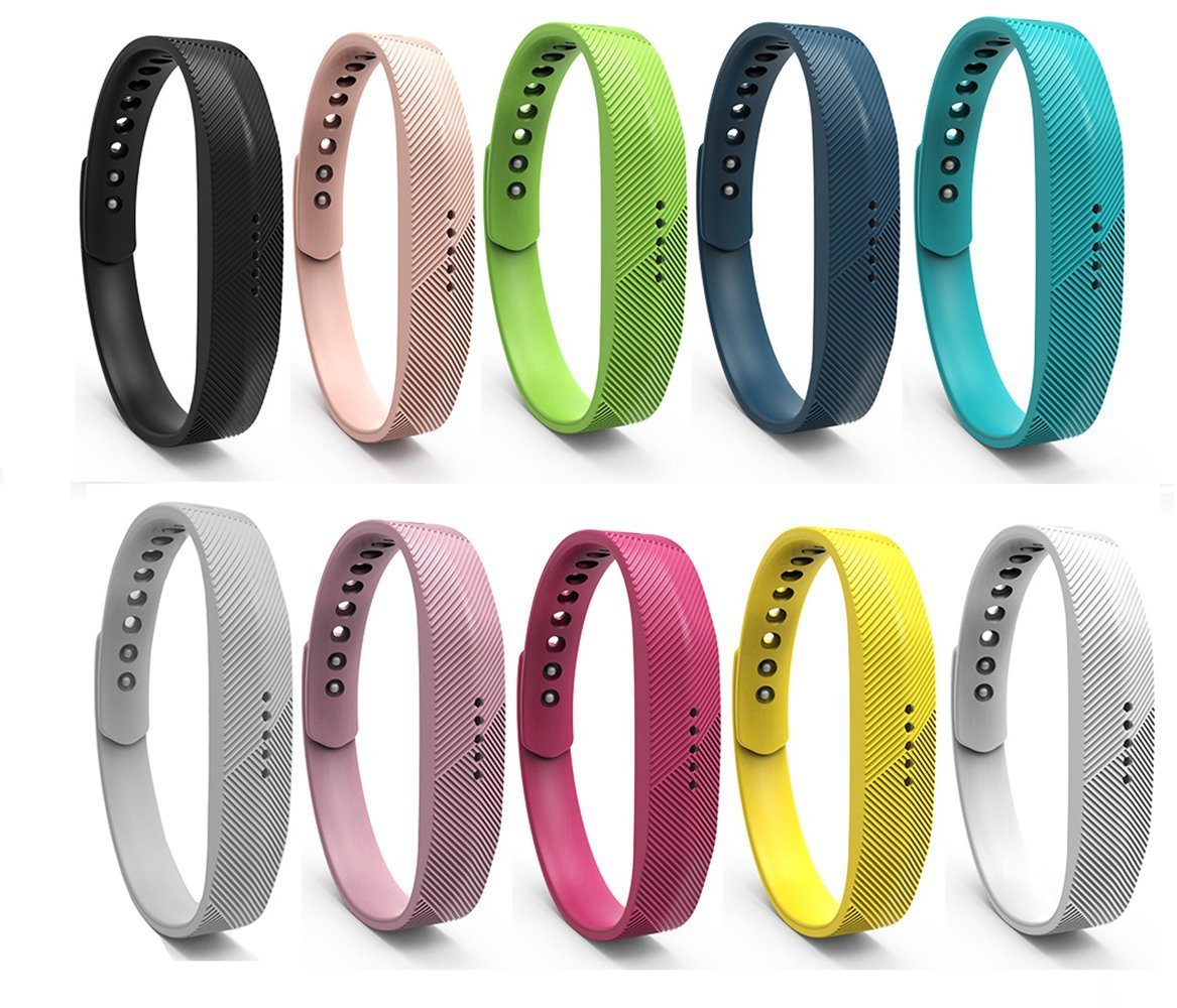 ToLuLu For Fitbit Flex 2 Colorful Replacement Wristband Strap Bracelet+Metal/Fitbit Flex 2 Buckle Fashion Wrist Band Bangle Strap
