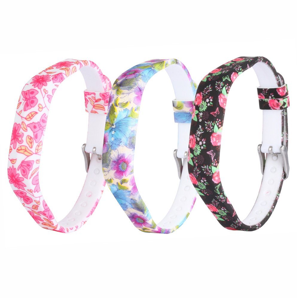 ToLuLu For Fitbit Flex 2 Colorful Replacement Wristband Strap Bracelet+Metal/Fitbit Flex 2 Buckle Fashion Wrist Band Bangle Strap