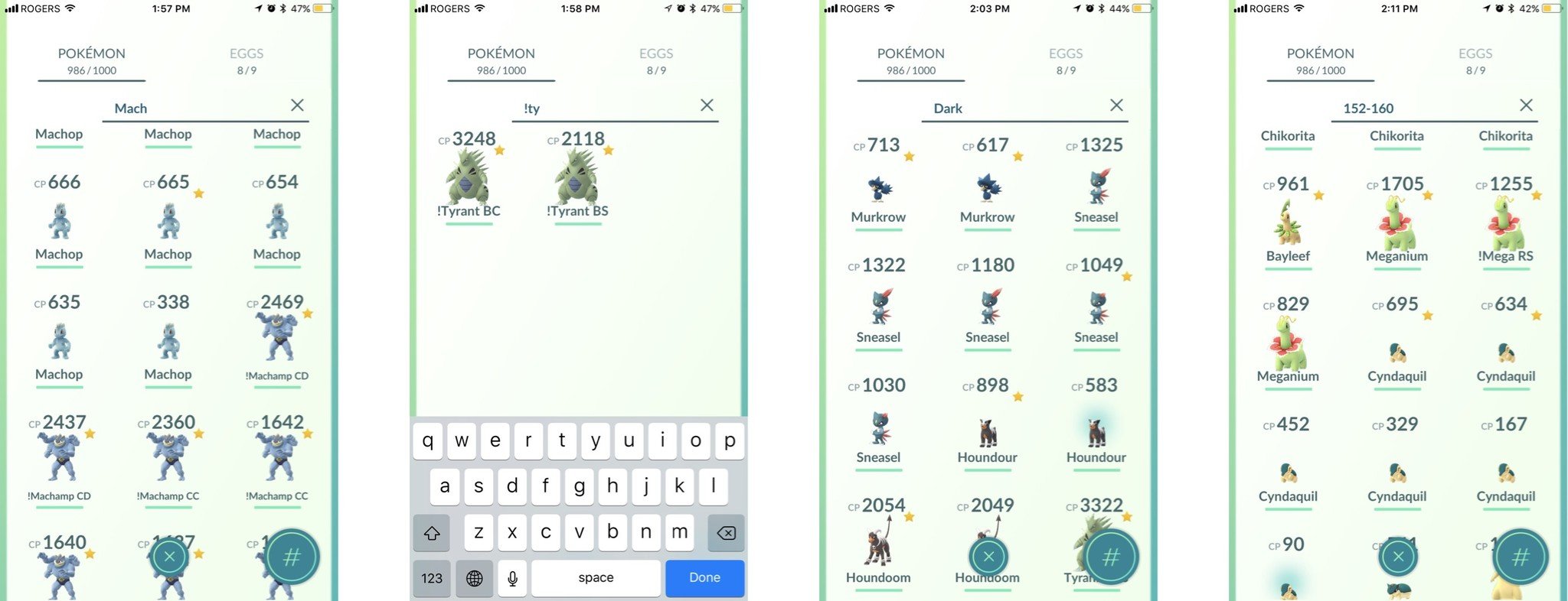 How To Search Your Pokemon Go Collection Complete List Of All Terms Imore