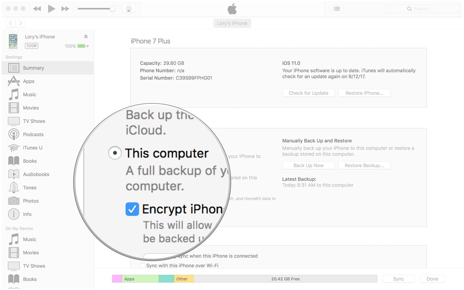 about icloud and itunes backups