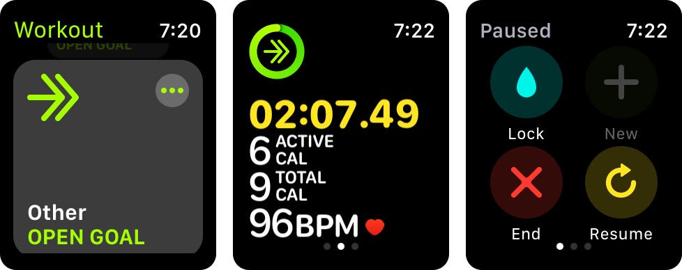 apple watch record workout