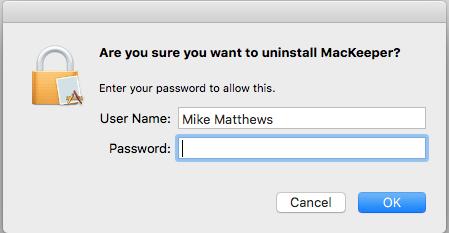 Enter an administrator password twice when prompted