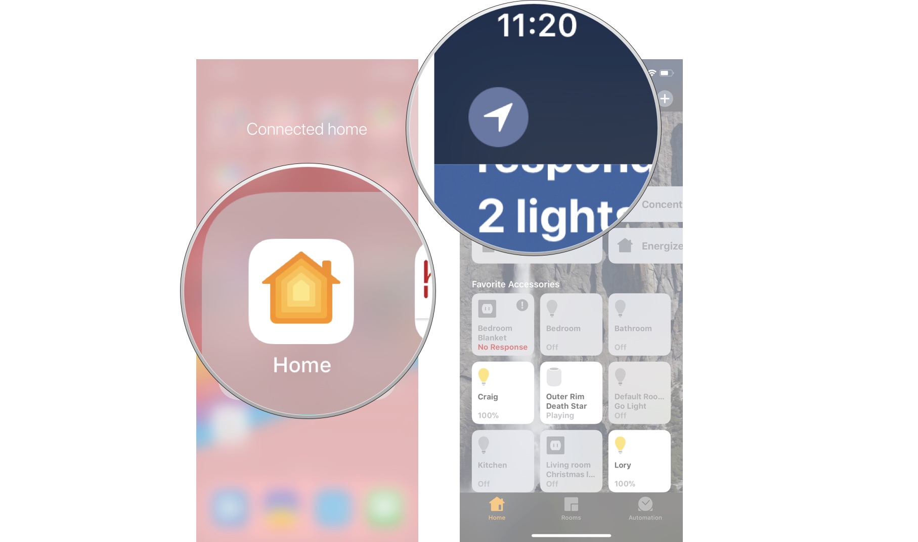 Launch the Home app, then tap the Add Home button