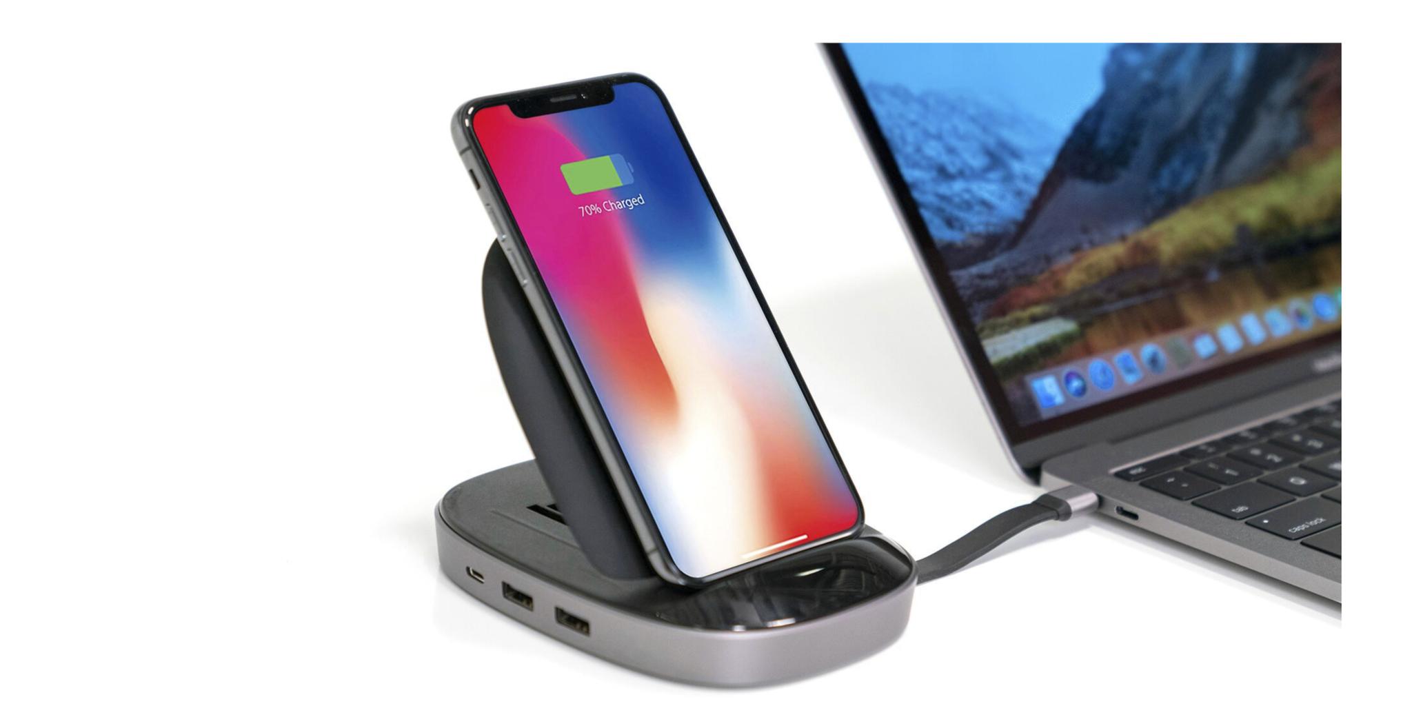 USB-C Hub Doubles As a Wireless iPhone X Charging Stand ...