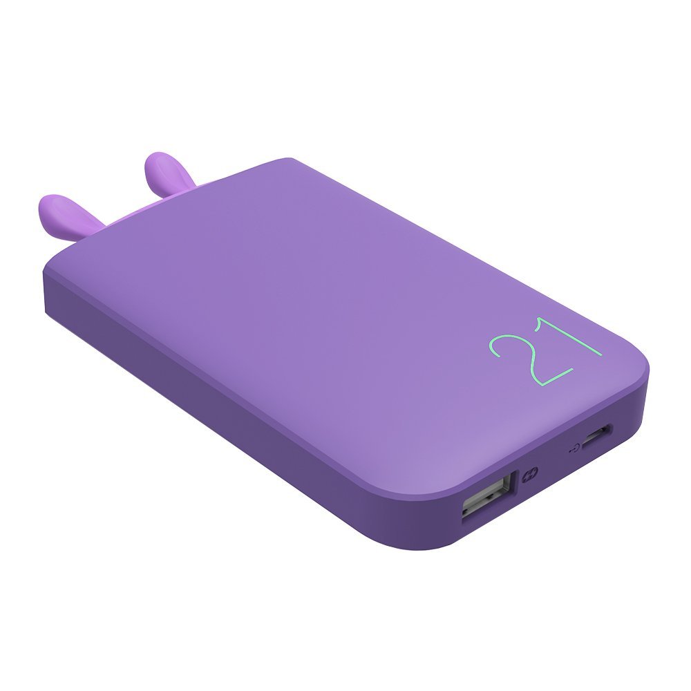2600mAh Portable External USB Power Bank Box Battery Charger For Mobile Phone Color:Purple R SODIAL