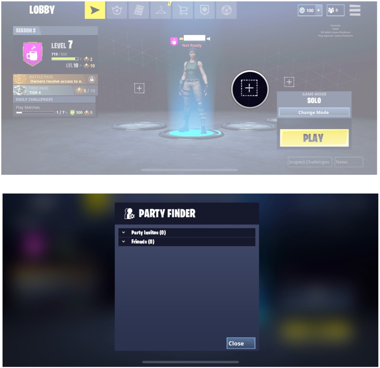 wait for your friend to accept their invite - can fortnite pc play with xbox