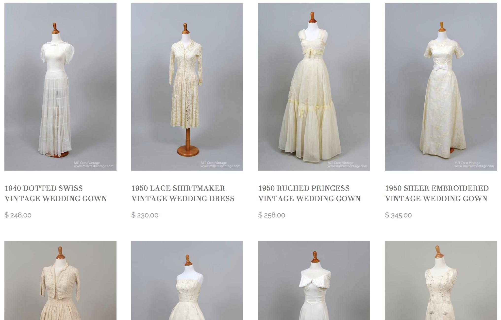 buy old wedding dresses
