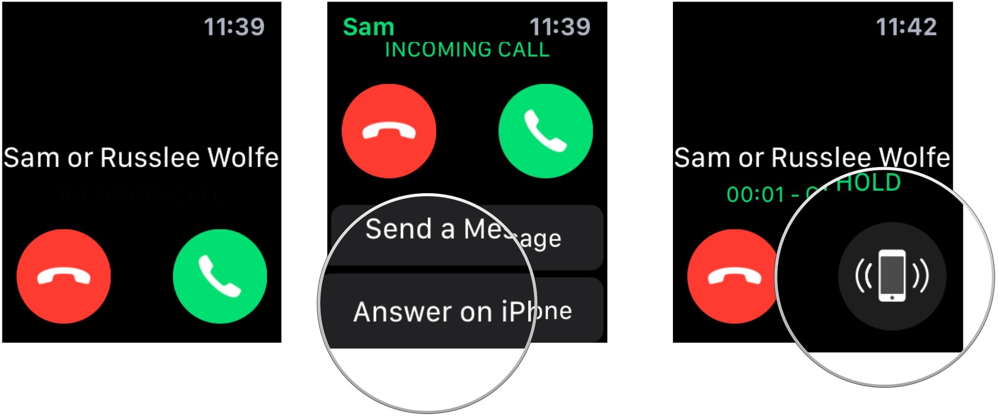 Apple Watch call iPhone