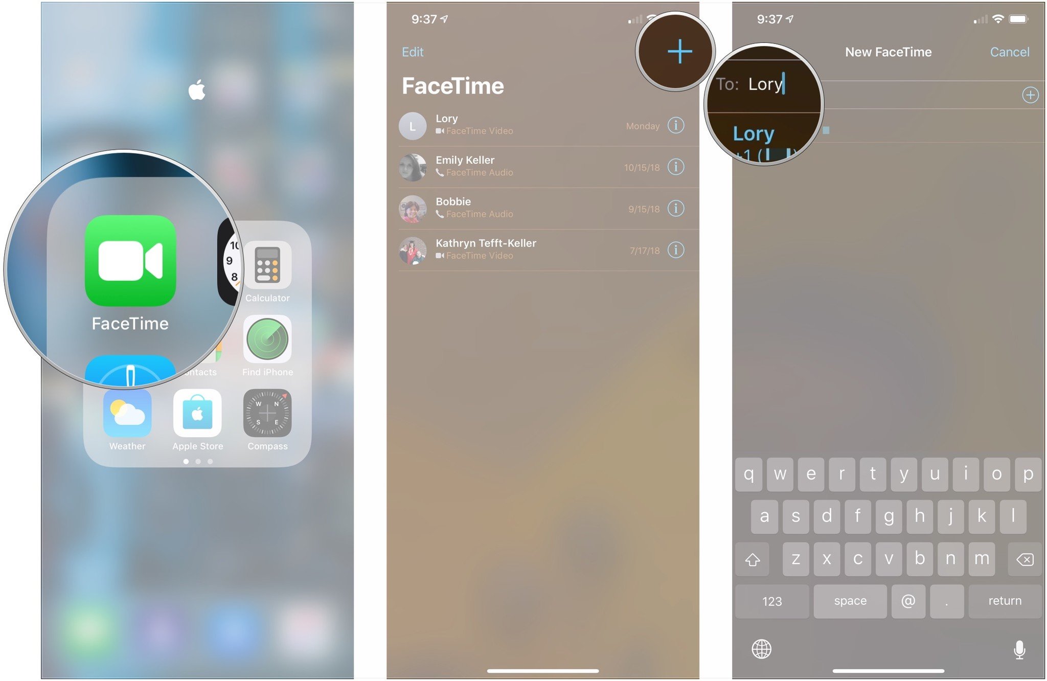 How to make group FaceTime calls: Open FaceTime, tap + button, enter name or number