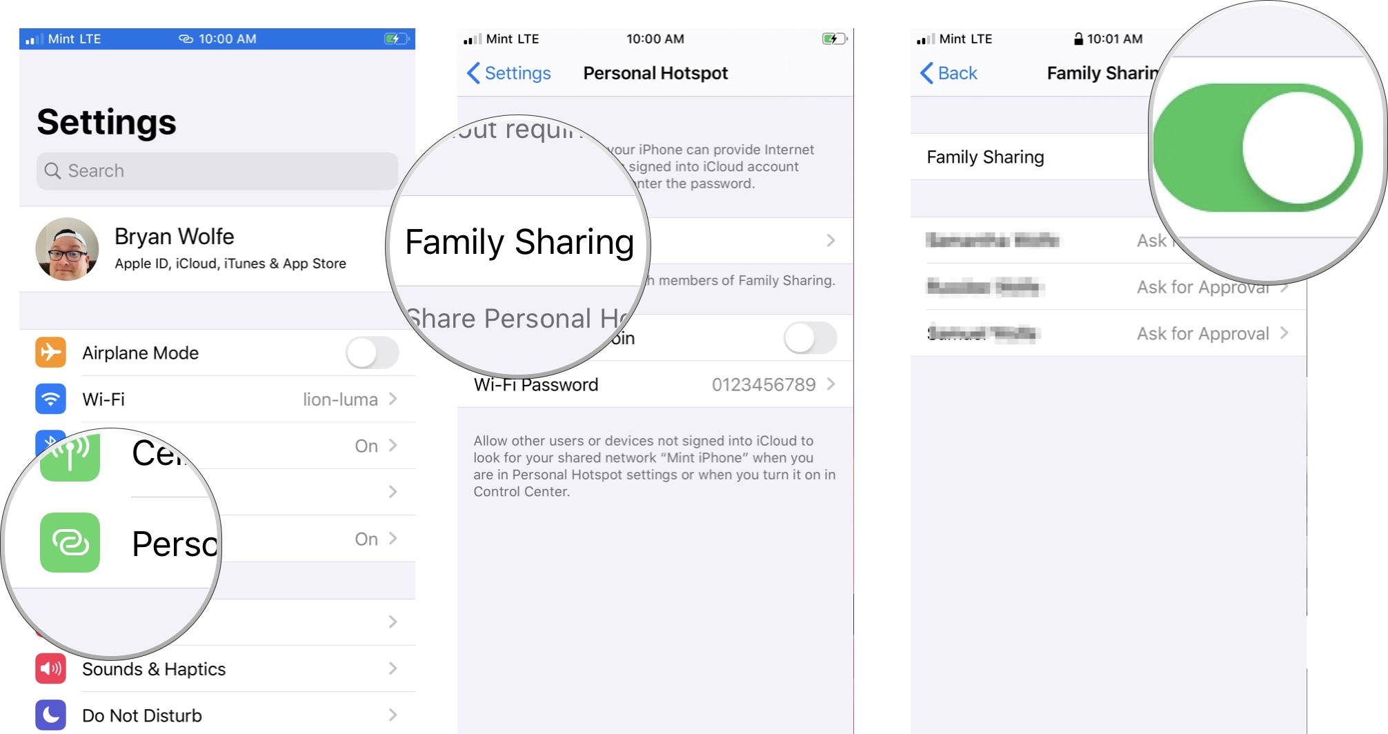 iOS 13 family sharing