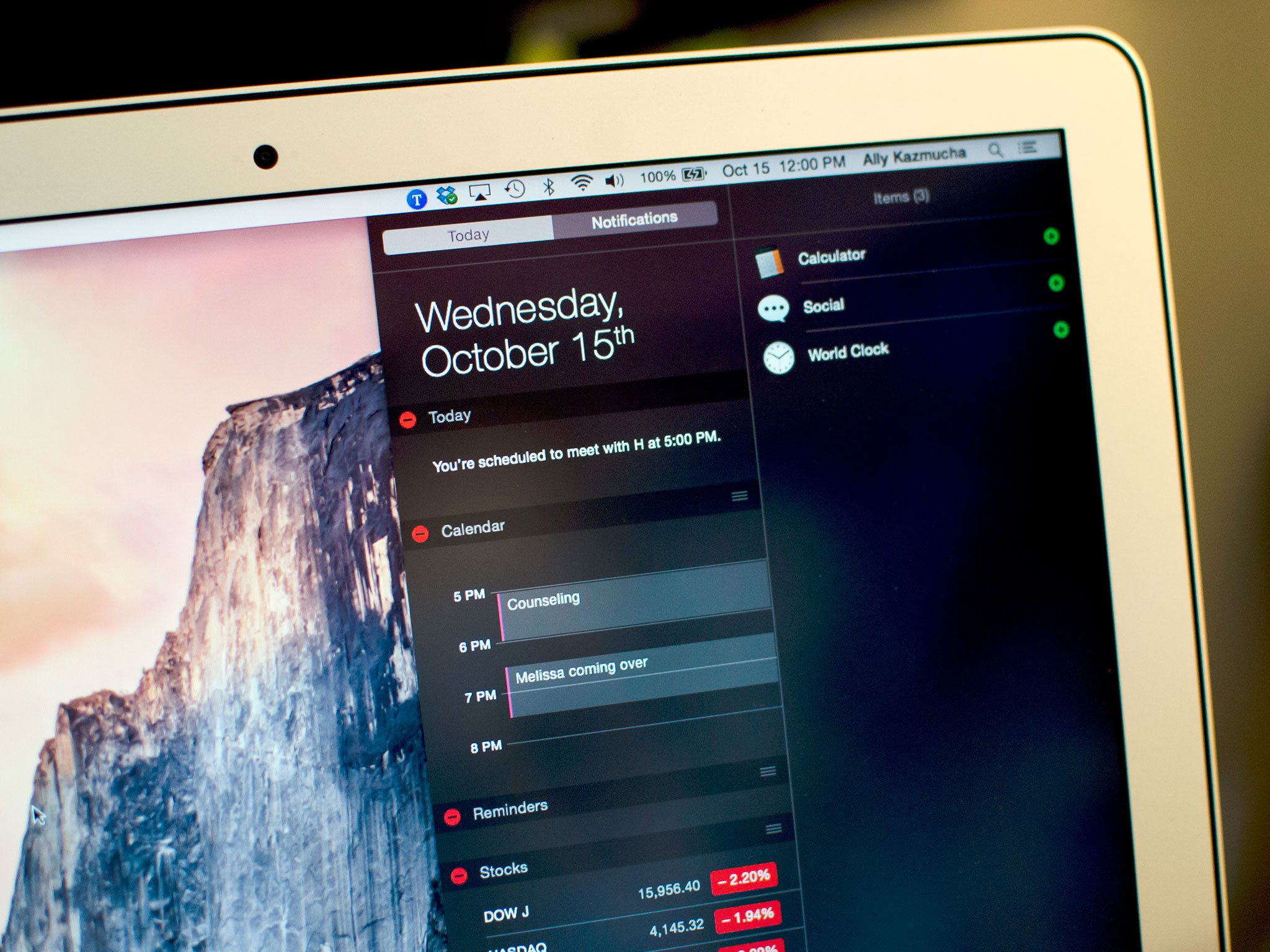 How to add and remove apps from Notification Center on the Mac