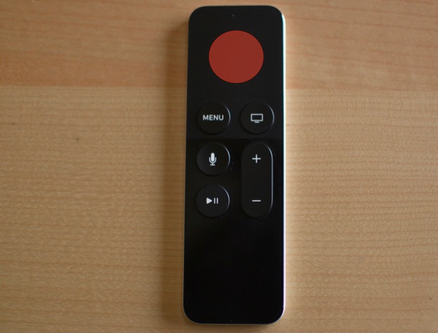 Pressing the trackpad on the Siri Remote