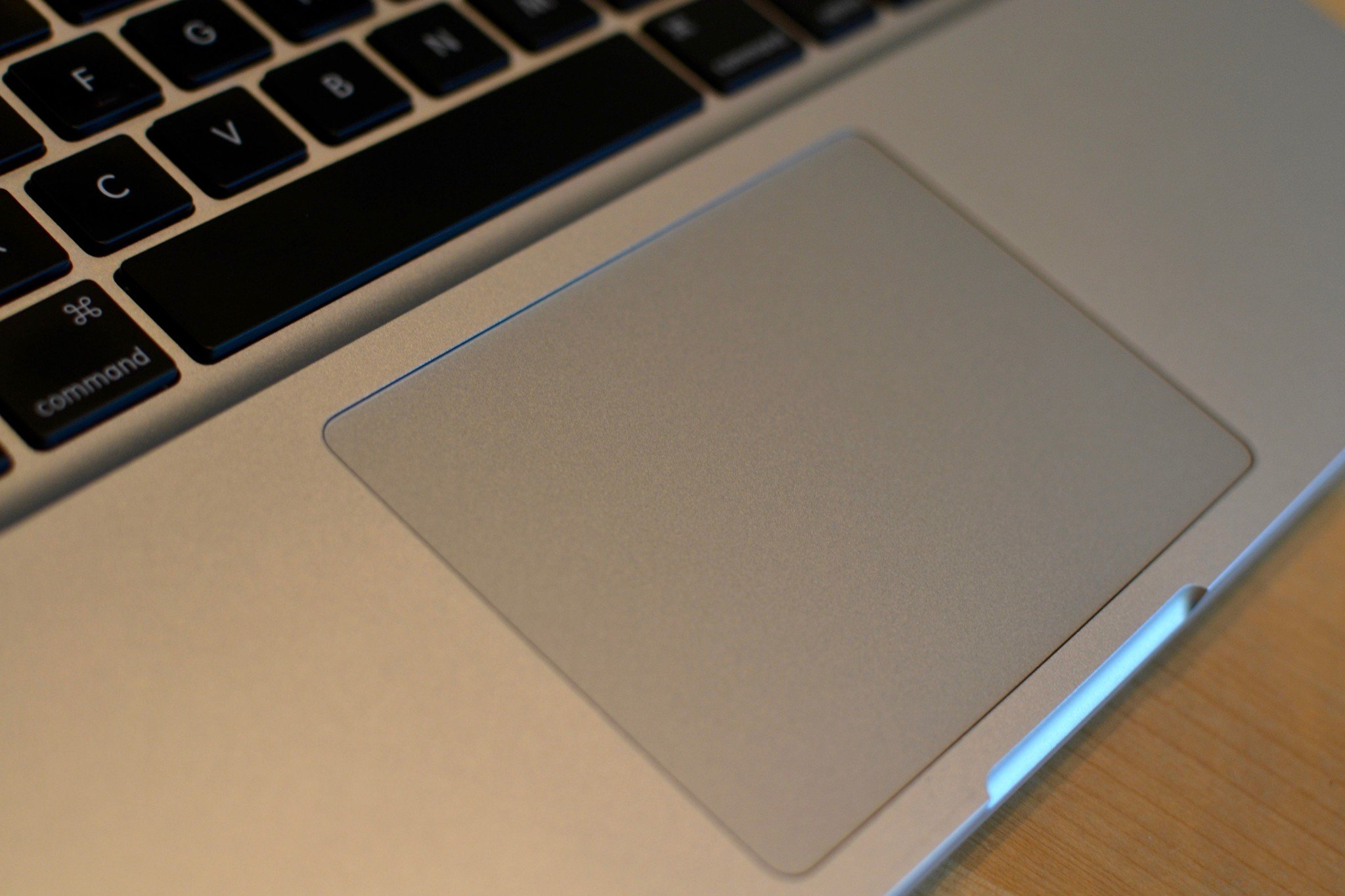 The trackpad on a MacBook Pro