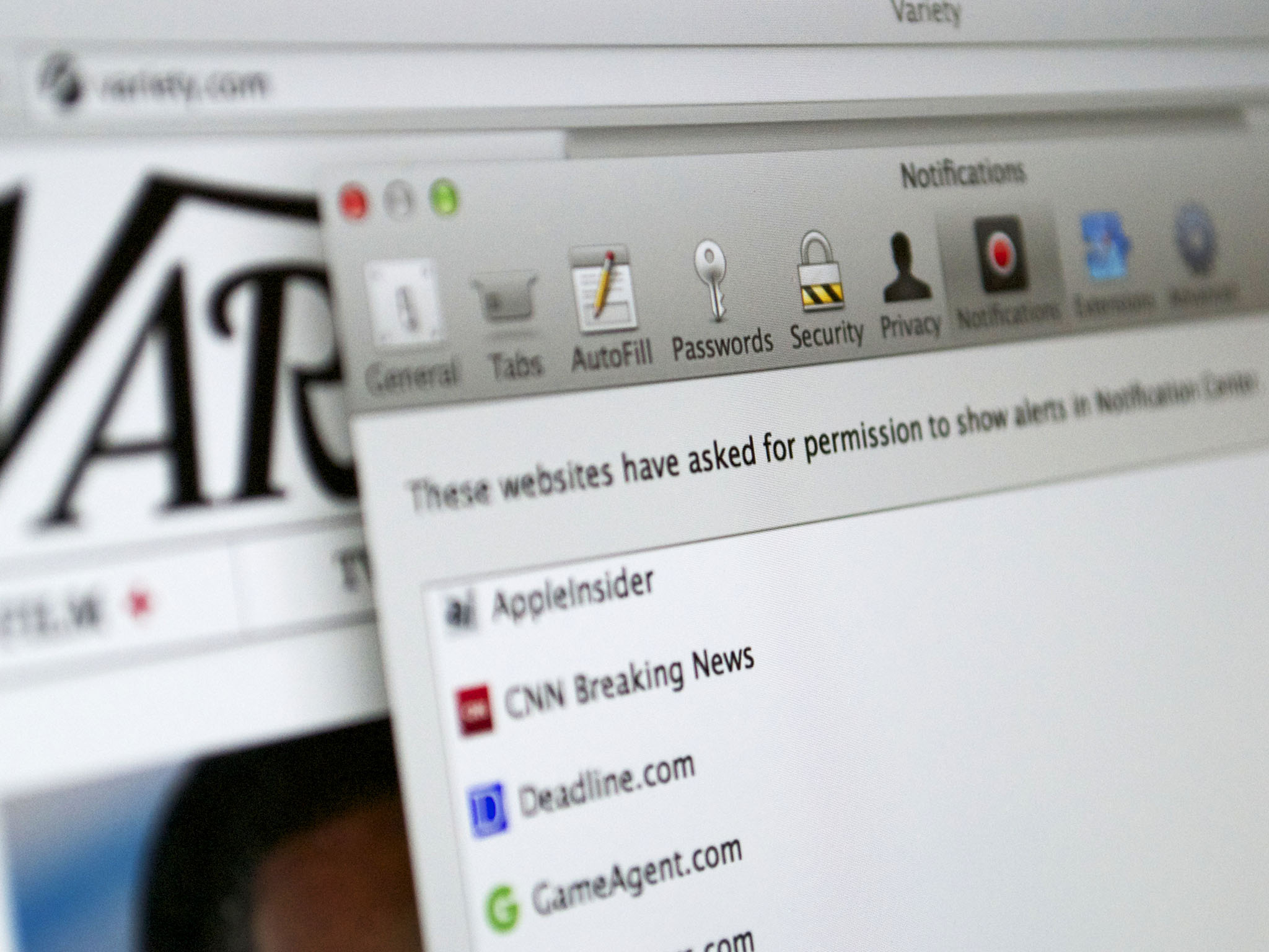 How to manage web notifications with Mac Safari