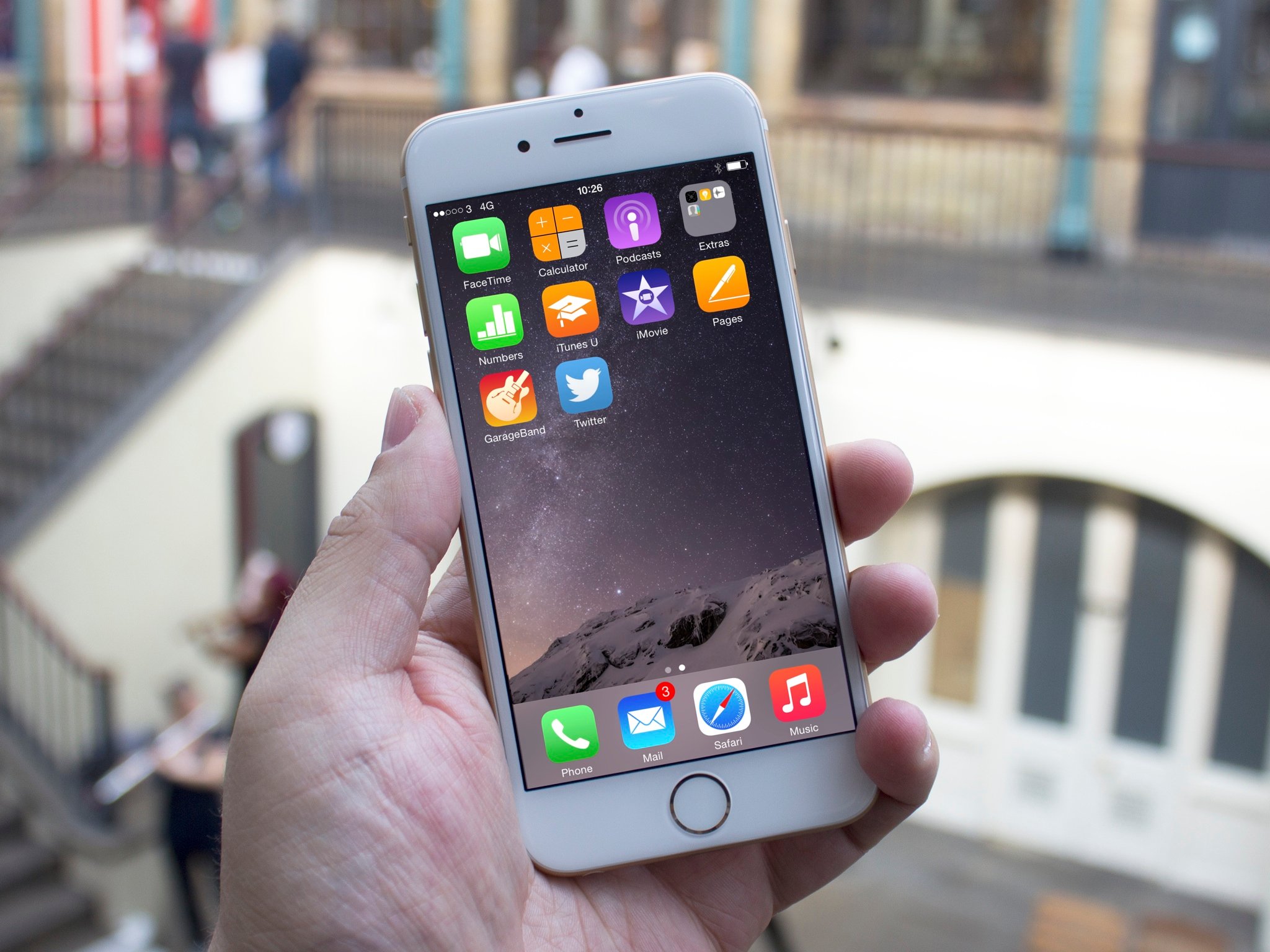 Yes, iWork apps are pre-installed on the 64GB and 128GB iPhone 6 and