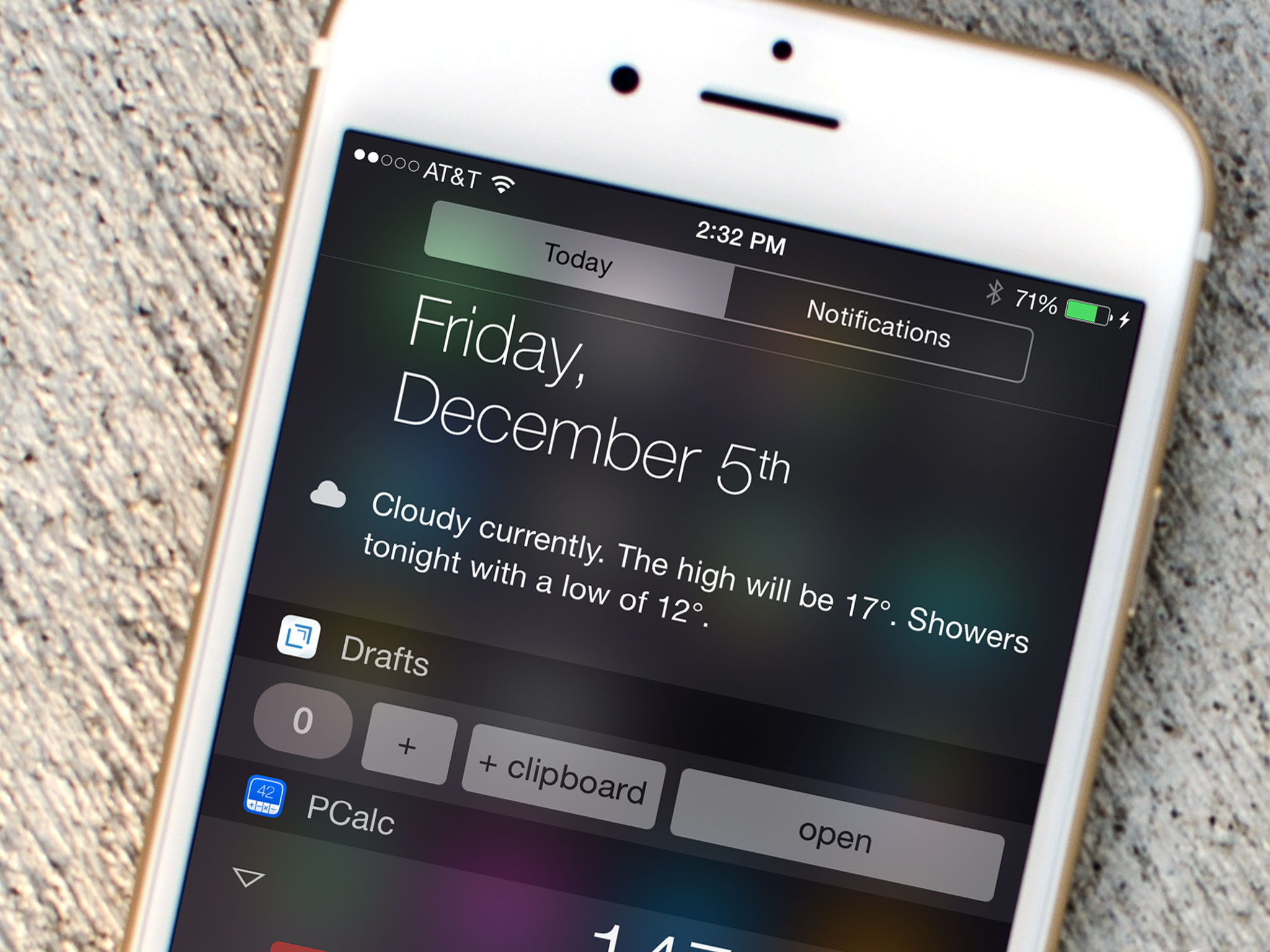 Drafts, and what's happening with iOS 8 widgets