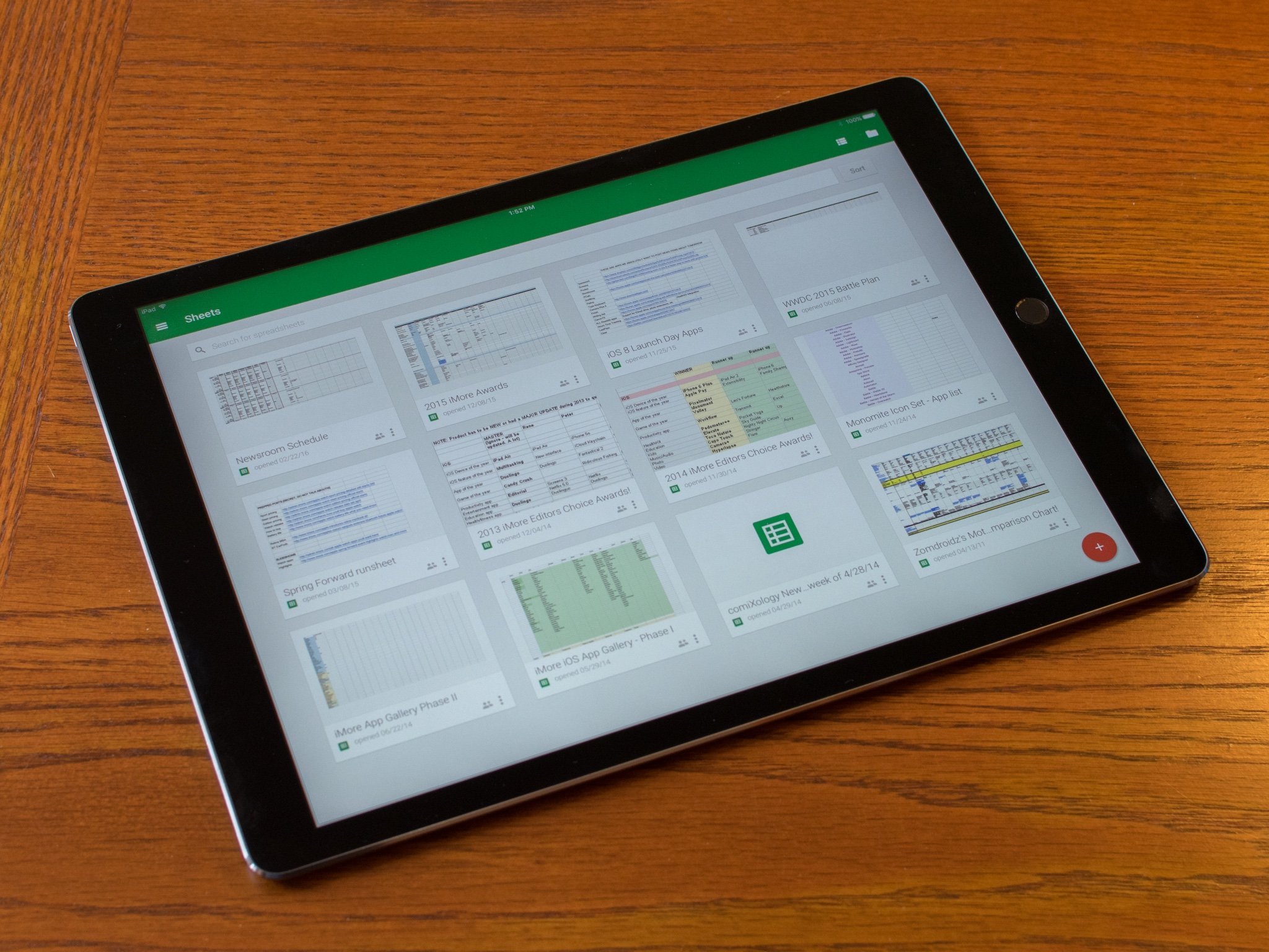 Google Docs and Sheets add iPad Pro support, but still no multitasking