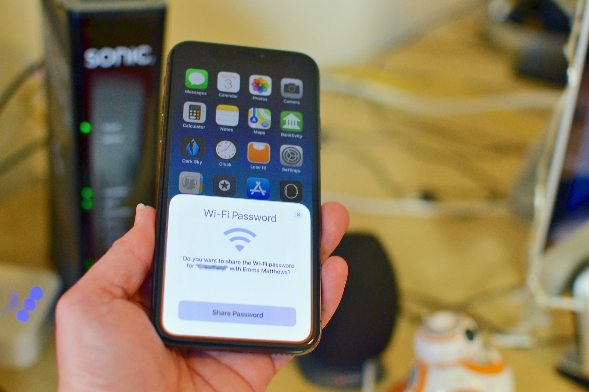 Wi-fi sharing on iPhone