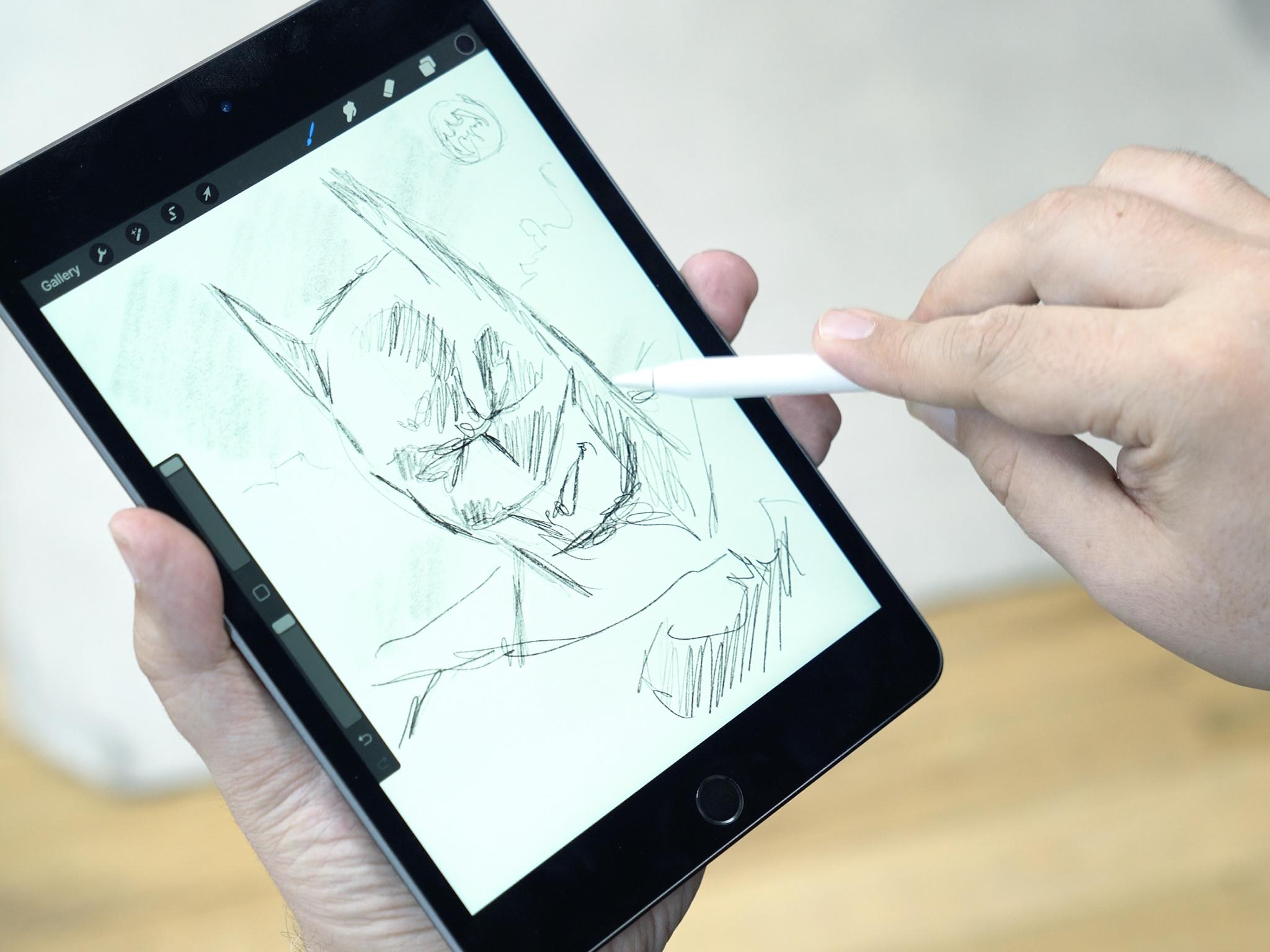 Drawing Batman on the iPad mini 5, as one does